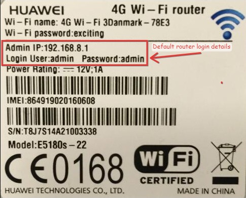 Huawei Router Default Password and Username