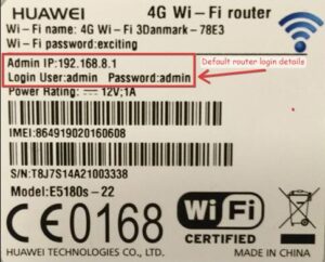 default password of huawei router hg8546m