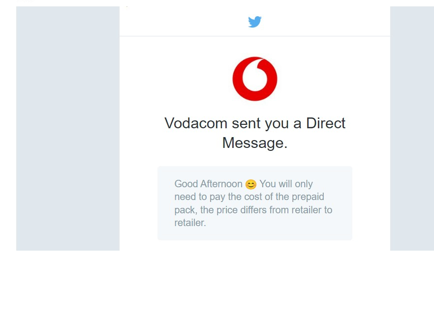 how much is a SIM swap at Vodacom