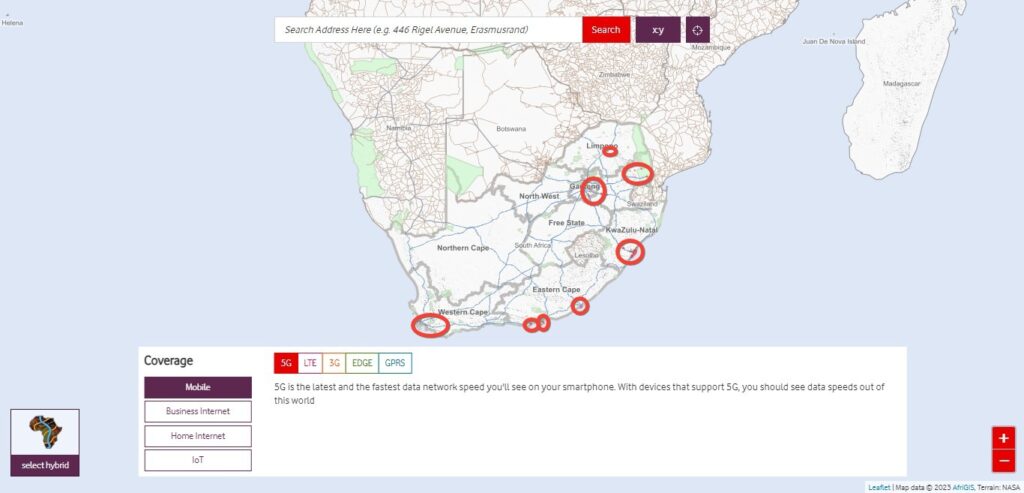 Vodacom 5g coverage map